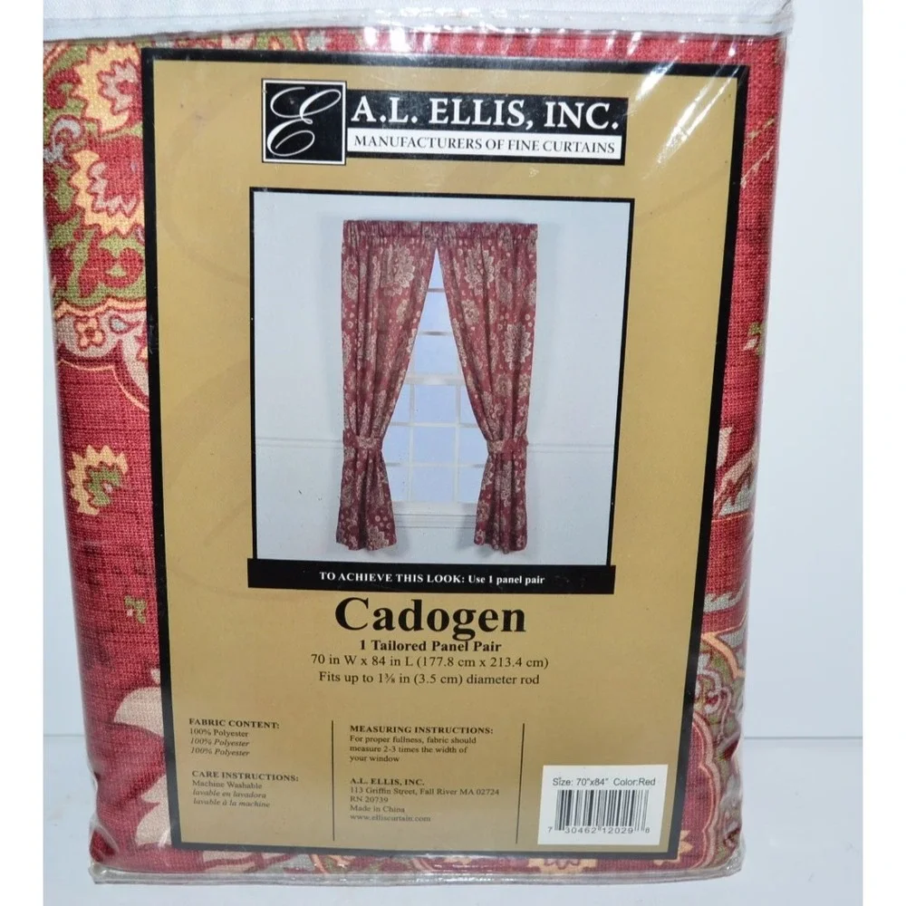 Cadogen Panel pair 70x84 Curtains Panels Polyester One set Vtg